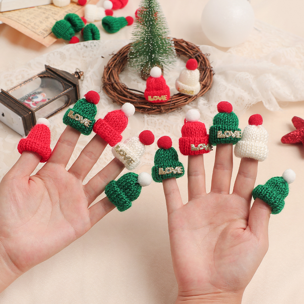 5/10Pcs Christmas Decoration M - Santa Hat Plush ulasan dan harga