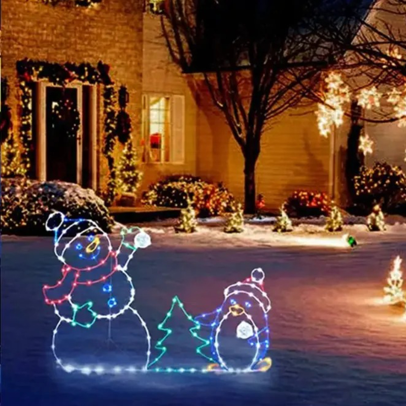 Animated LED Snowman Ornament  - Christmas Lights Outdoor ulasan dan harga