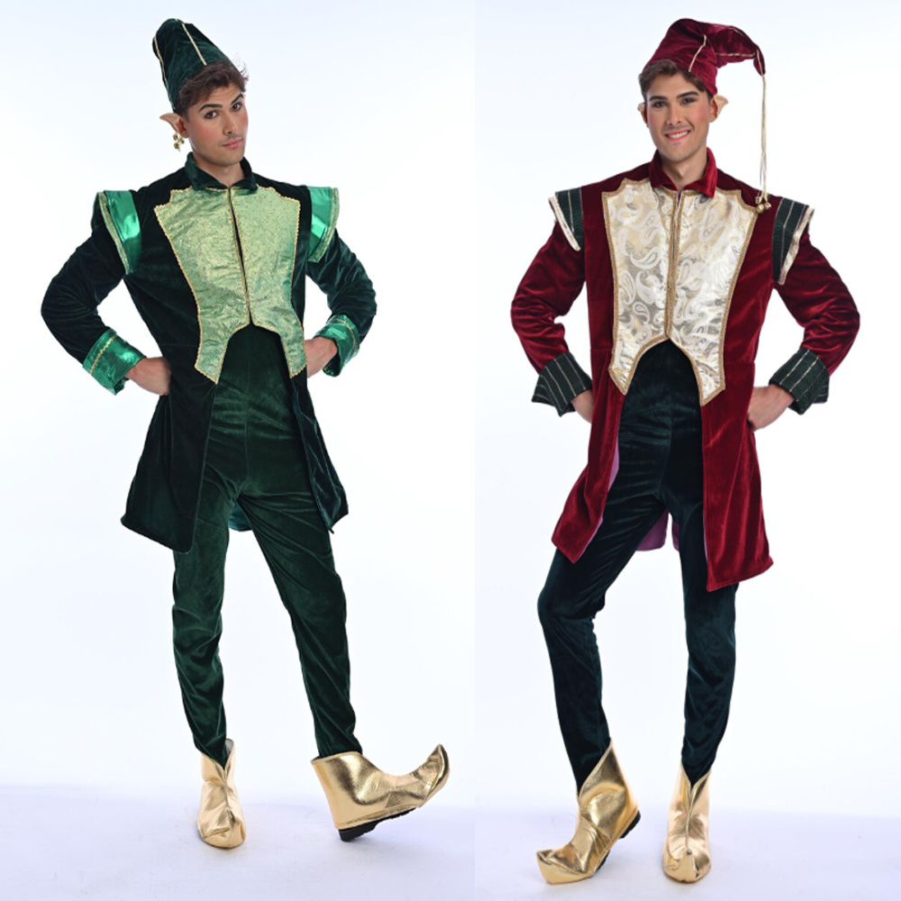 Luxury Velvet Santa Claus Chri - Elf Costume Christmas ulasan dan harga