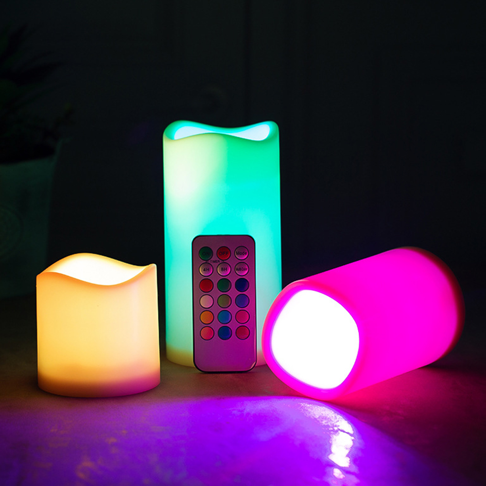3pcs/ Set LED Flameless Flicke - Holiday Candle Set ulasan dan harga