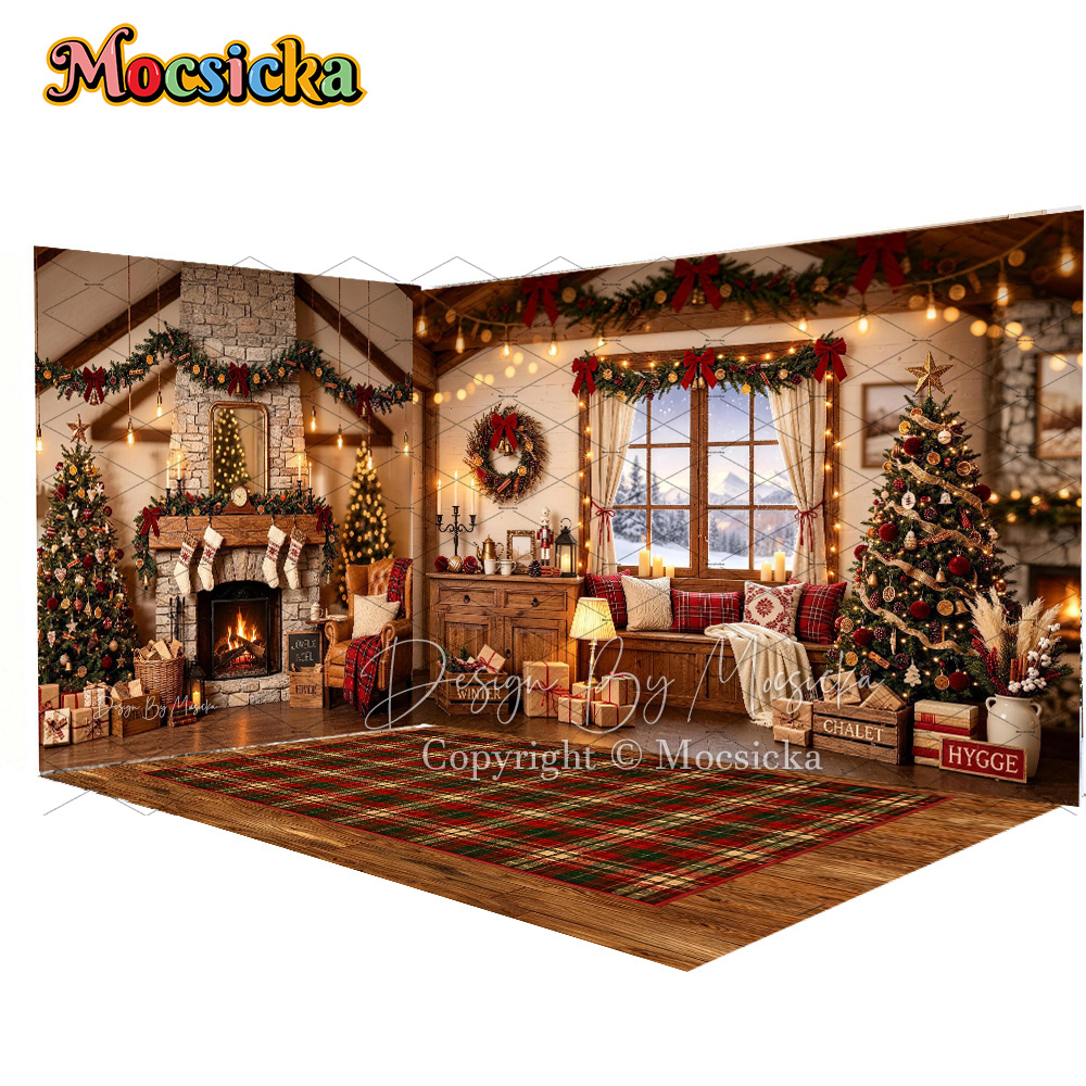 Mocsicka Retro Cabin Christmas - Christmas Throw Blanket ulasan dan harga