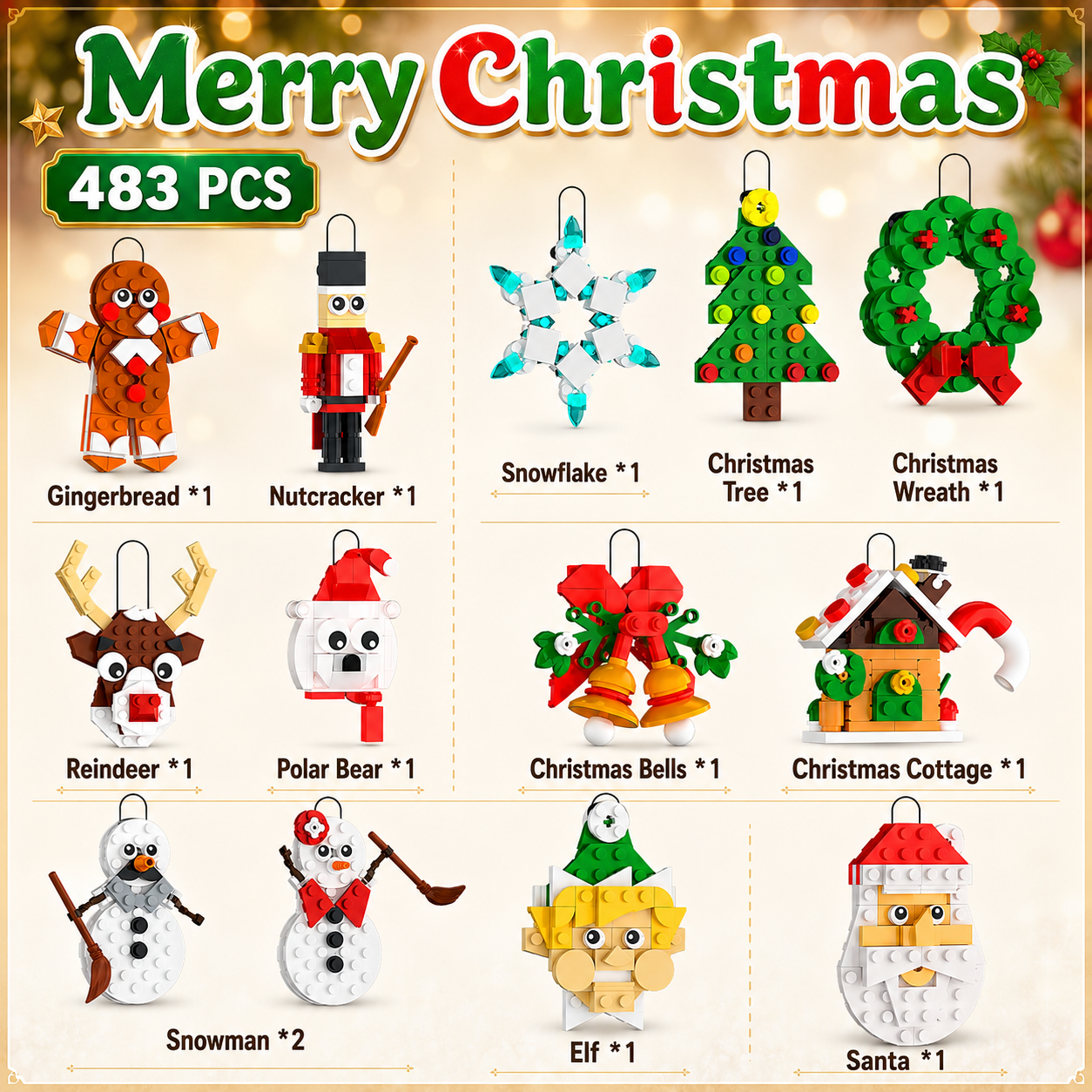 Christmas Ornaments Building B - Christmas Stocking Hanging ulasan dan harga