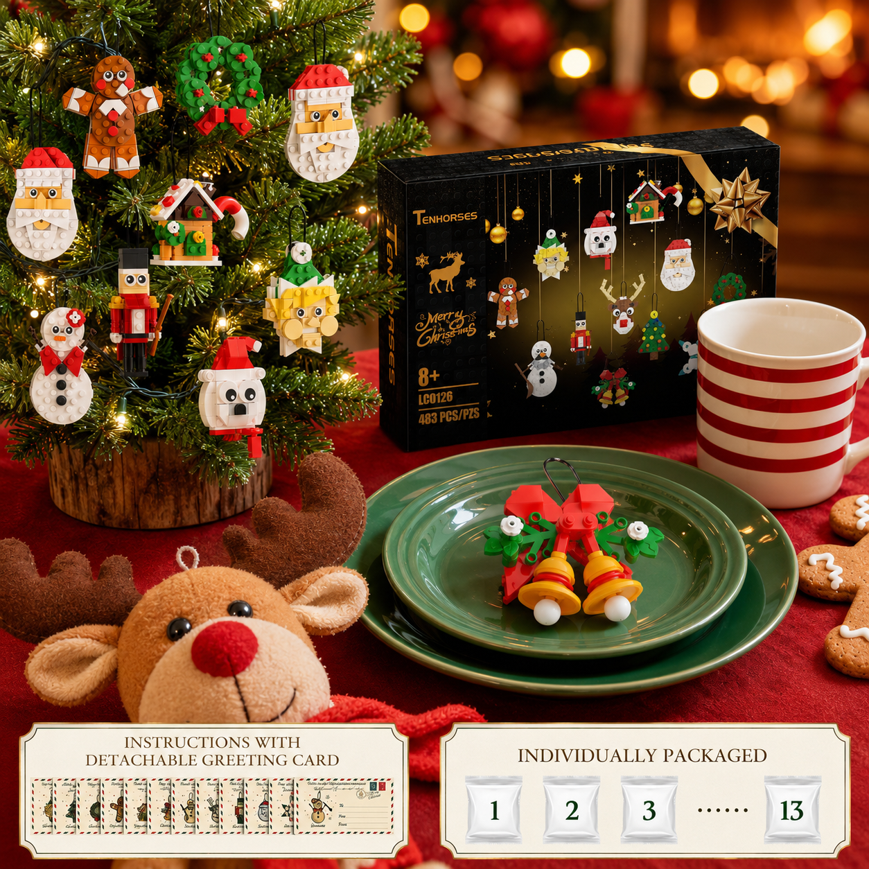 Christmas Ornaments Building B - Christmas Stocking Hanging ulasan dan harga