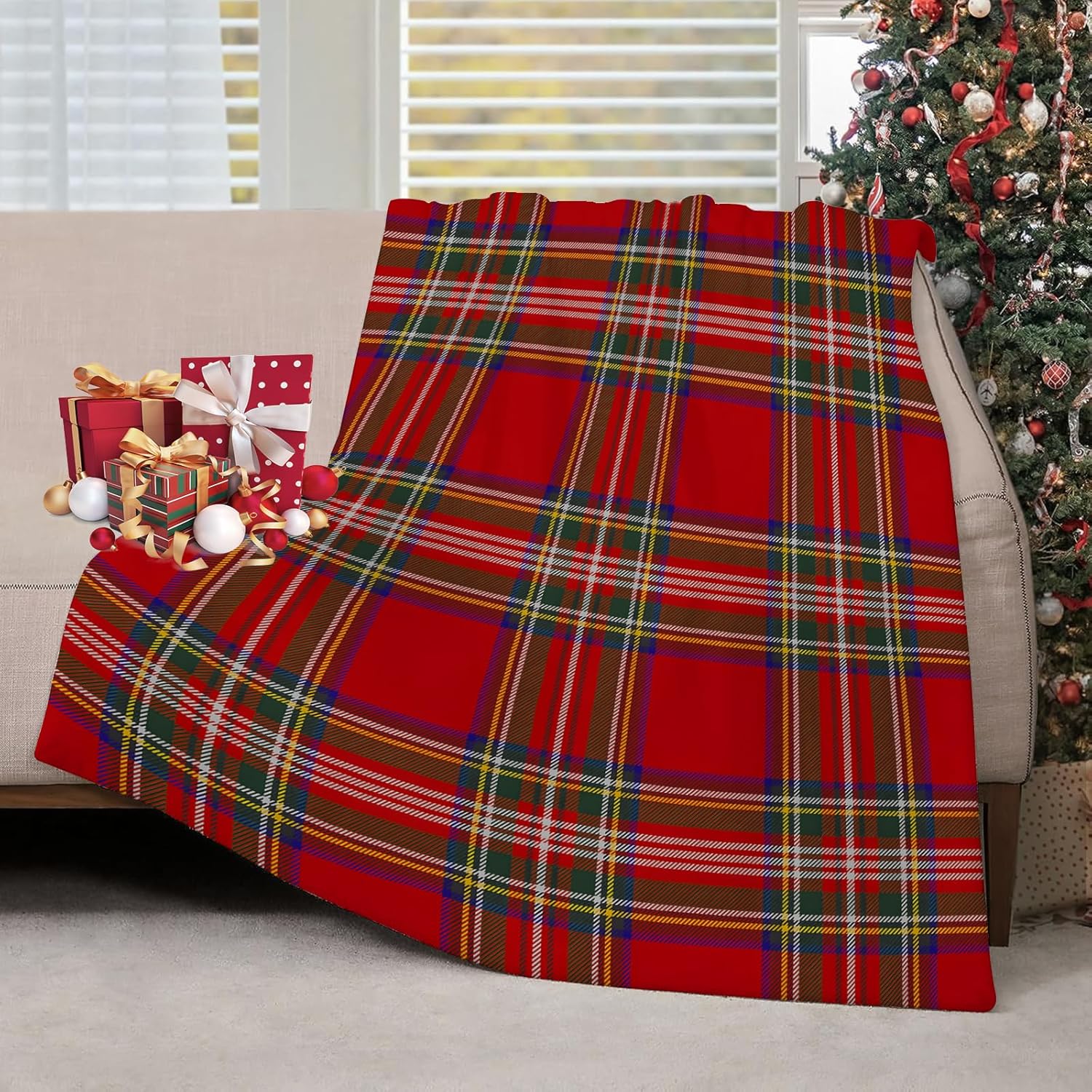 Christmas Plaid Throw Blankets - Christmas Throw Blanket ulasan dan harga