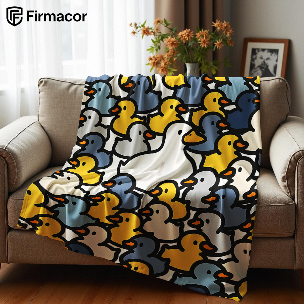 Multicolor Rubber Duck Crowd S - Christmas Throw Blanket ulasan dan harga