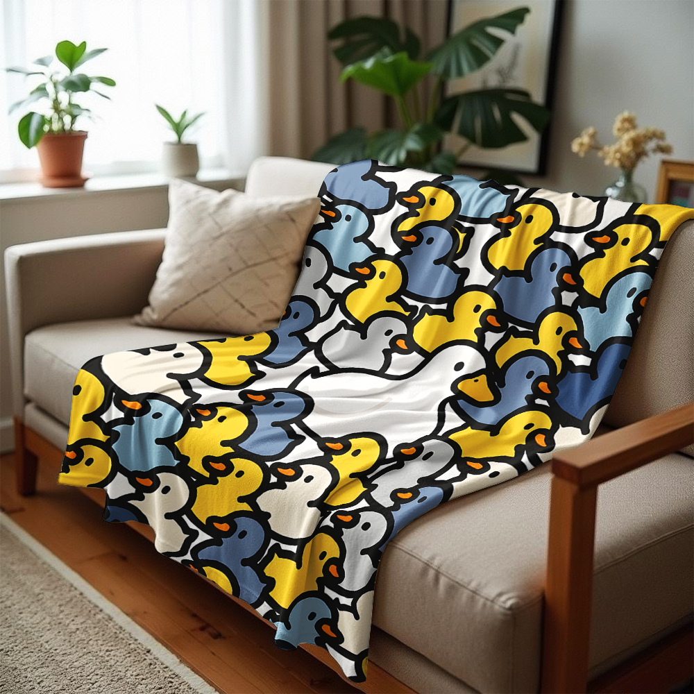 Multicolor Rubber Duck Crowd S - Christmas Throw Blanket ulasan dan harga