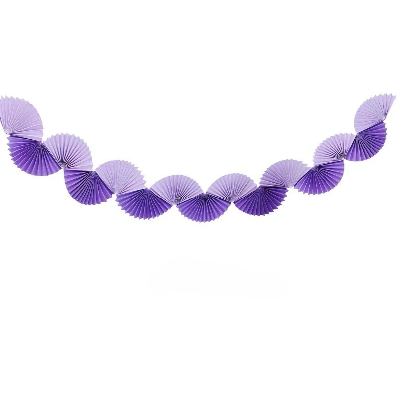 Purple Silver Party Paper 3D F - Tinsel Garland Decoration ulasan dan harga