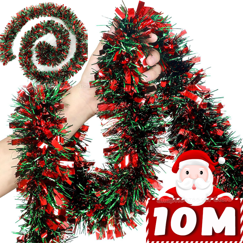 2/10M Christmas Tinsel Garland - Tinsel Garland Decoration ulasan dan harga