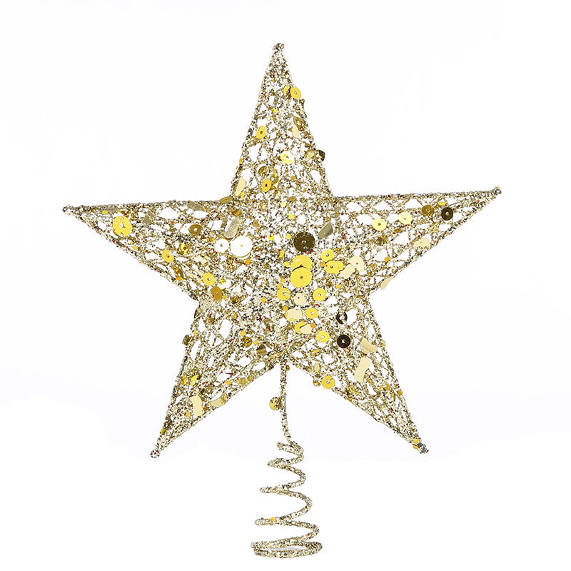 15/20/25/30cm Hollow Star Gold - Star Tree Topper ulasan dan harga