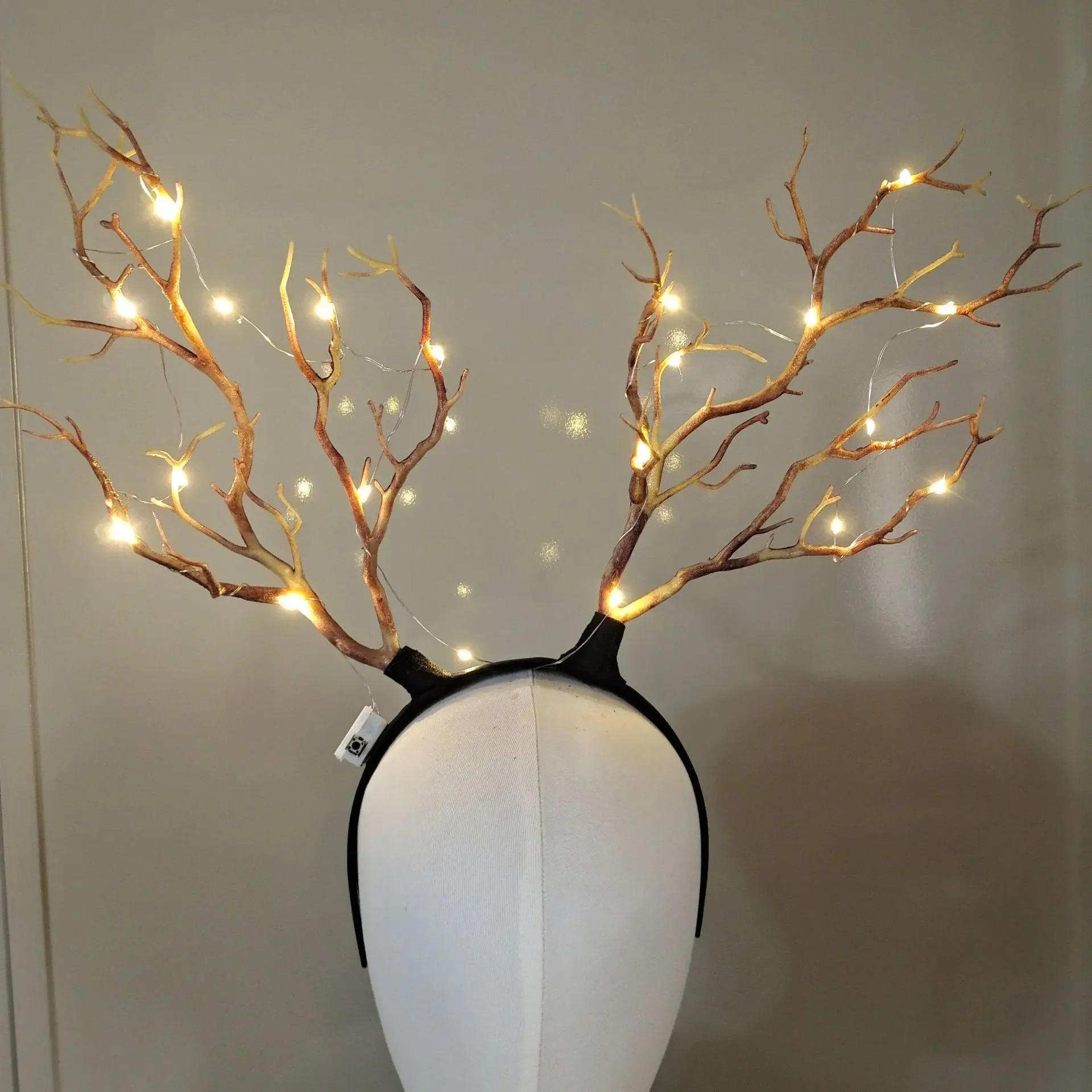 Women Girls Light Up Glowing R - Reindeer Antlers Headband ulasan dan harga