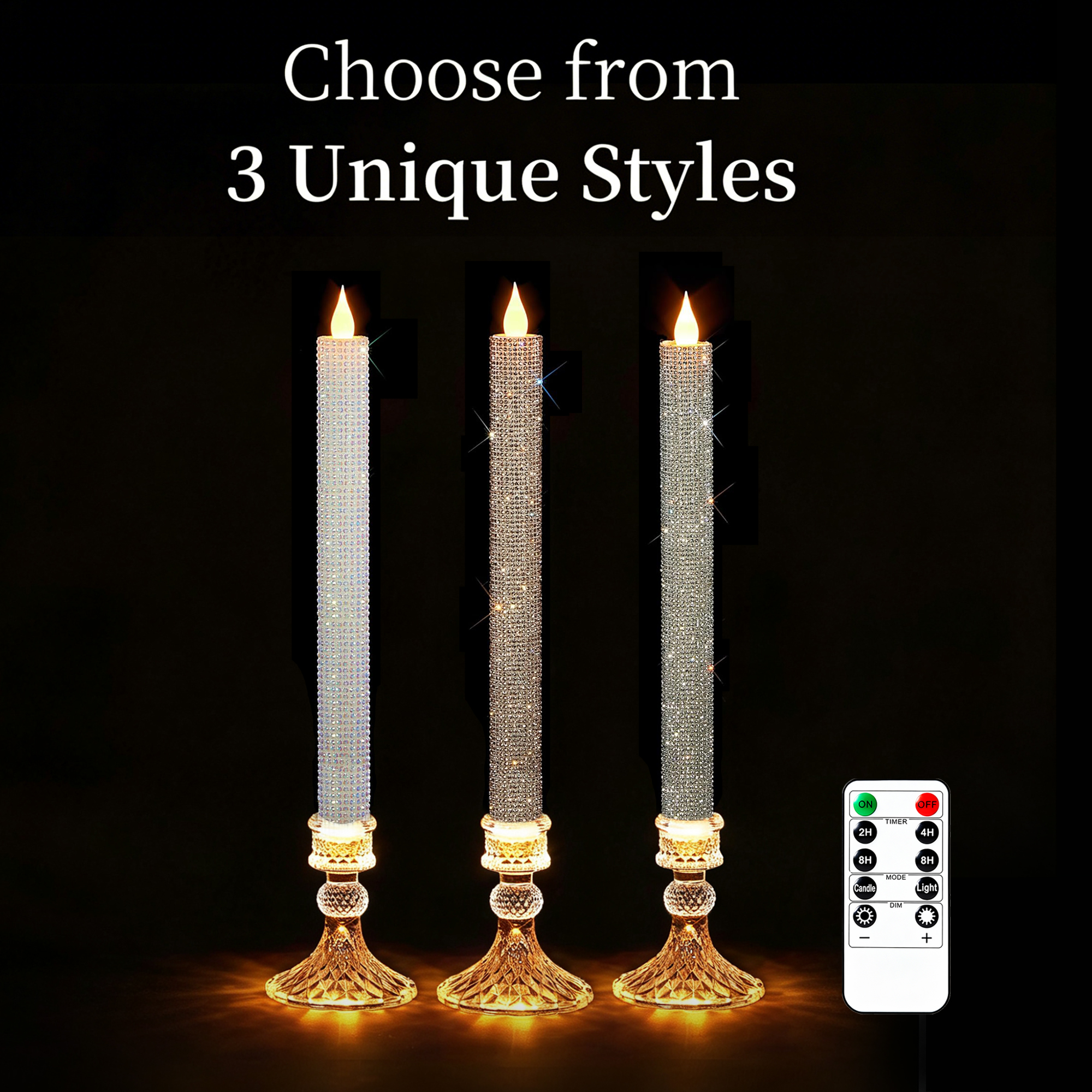 Flameless Taper Candle Set of  - Holiday Candle Set ulasan dan harga