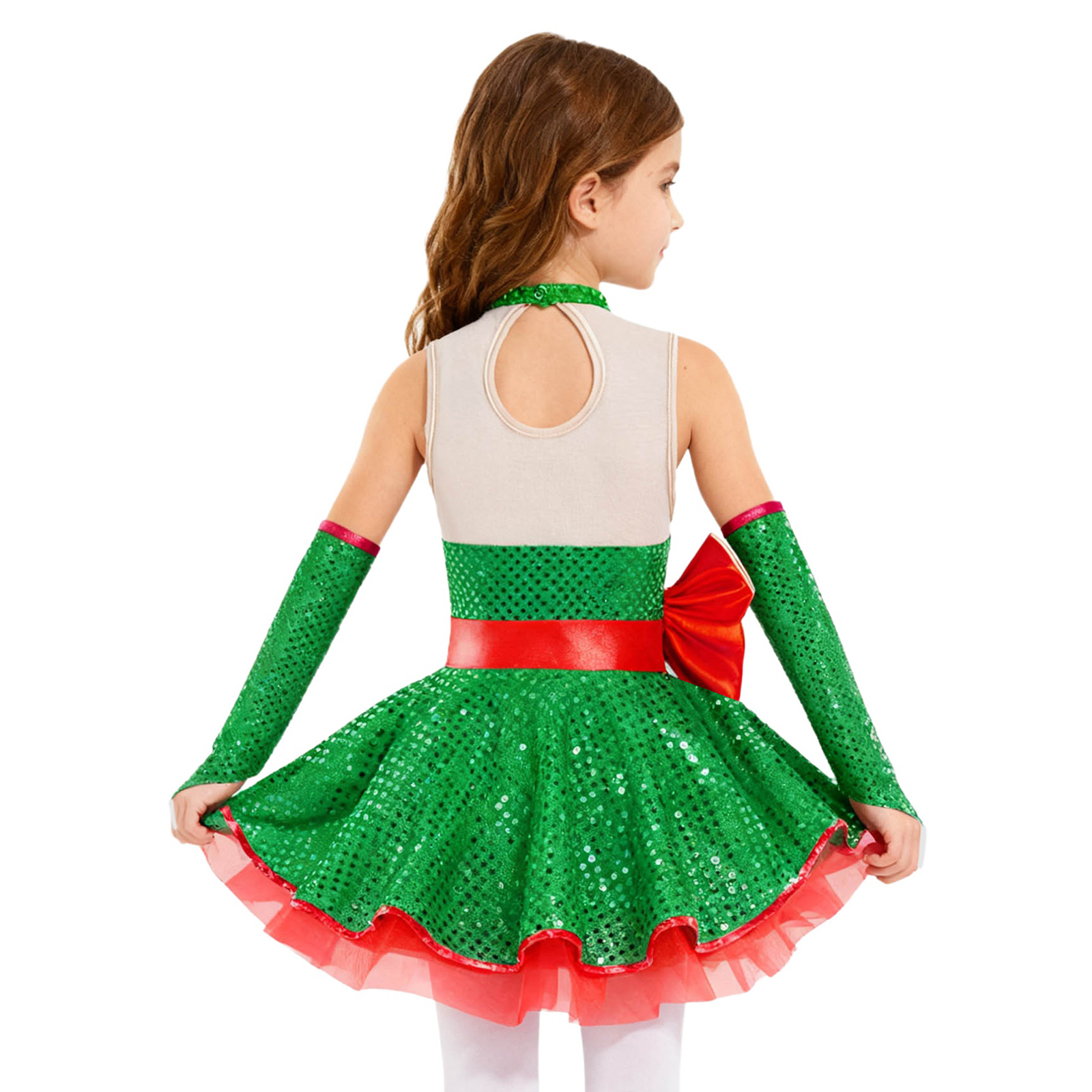 Teen Girls Christmas Sleeveles - Elf Costume Christmas ulasan dan harga