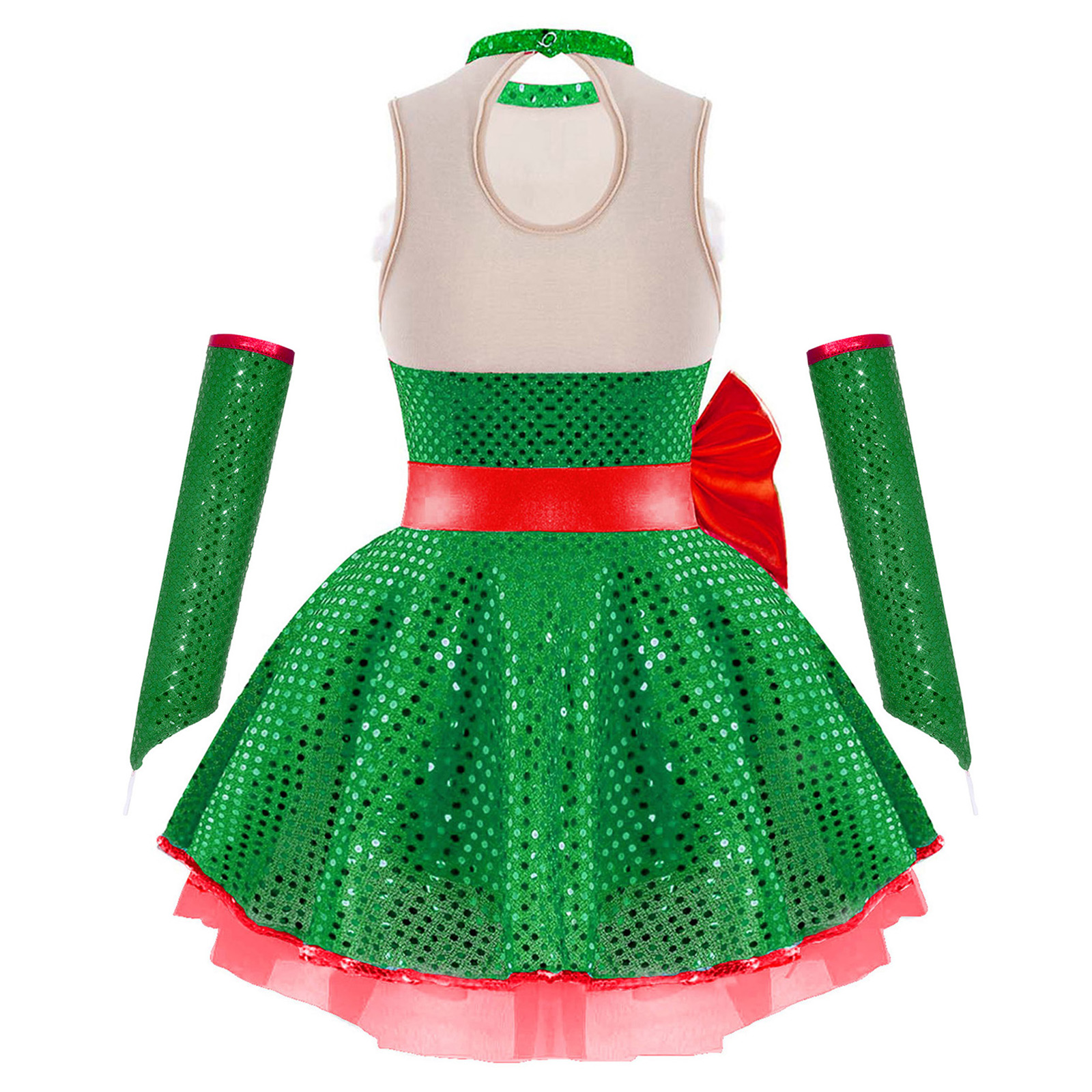 Teen Girls Christmas Sleeveles - Elf Costume Christmas ulasan dan harga