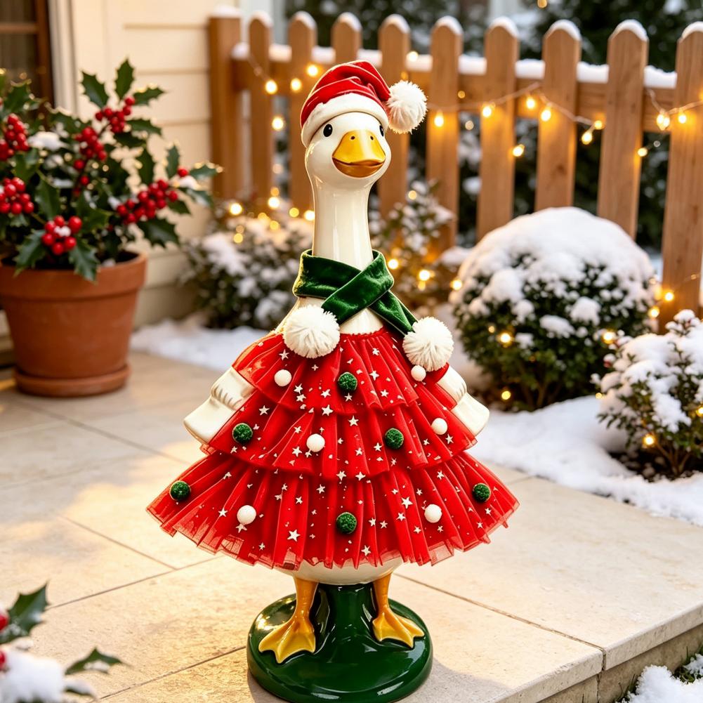 Christmas Porch Goose Outfit,  - Santa Hat Plush ulasan dan harga