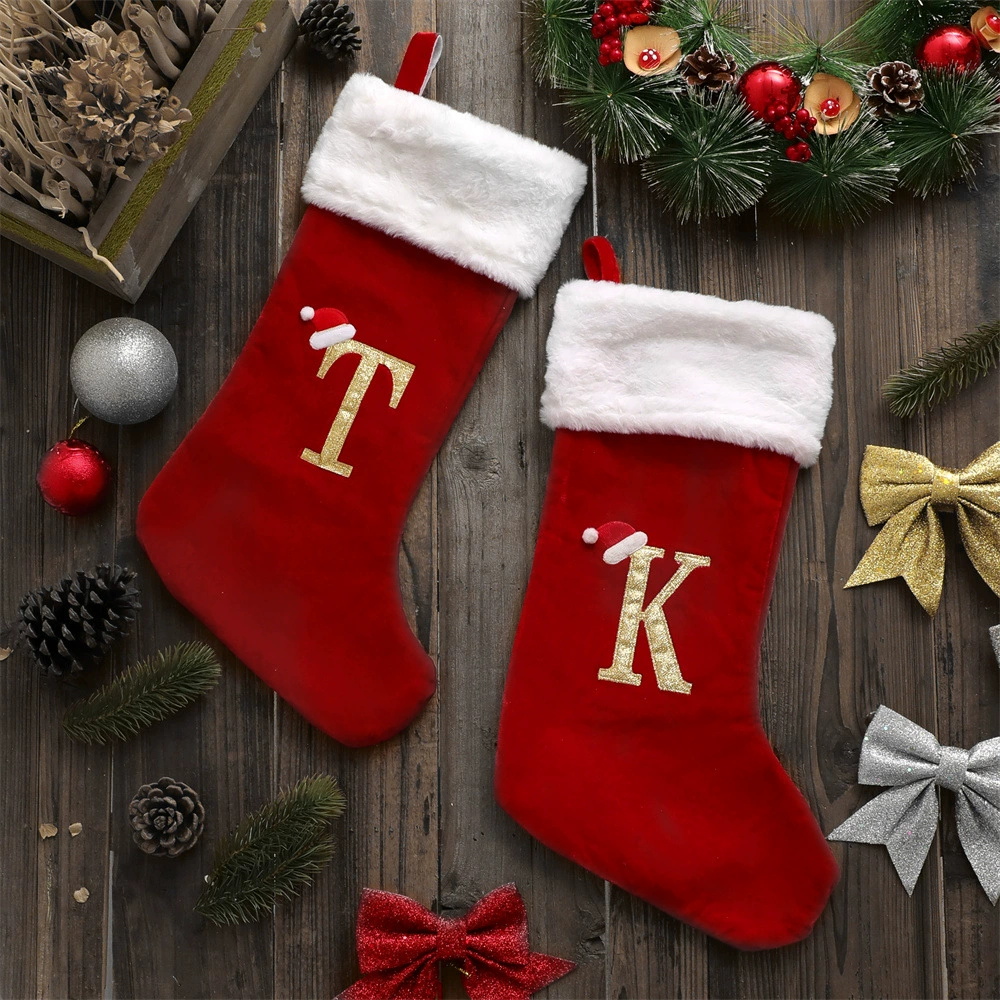 New Creative Alphabet Christma - Christmas Stocking Hanging ulasan dan harga