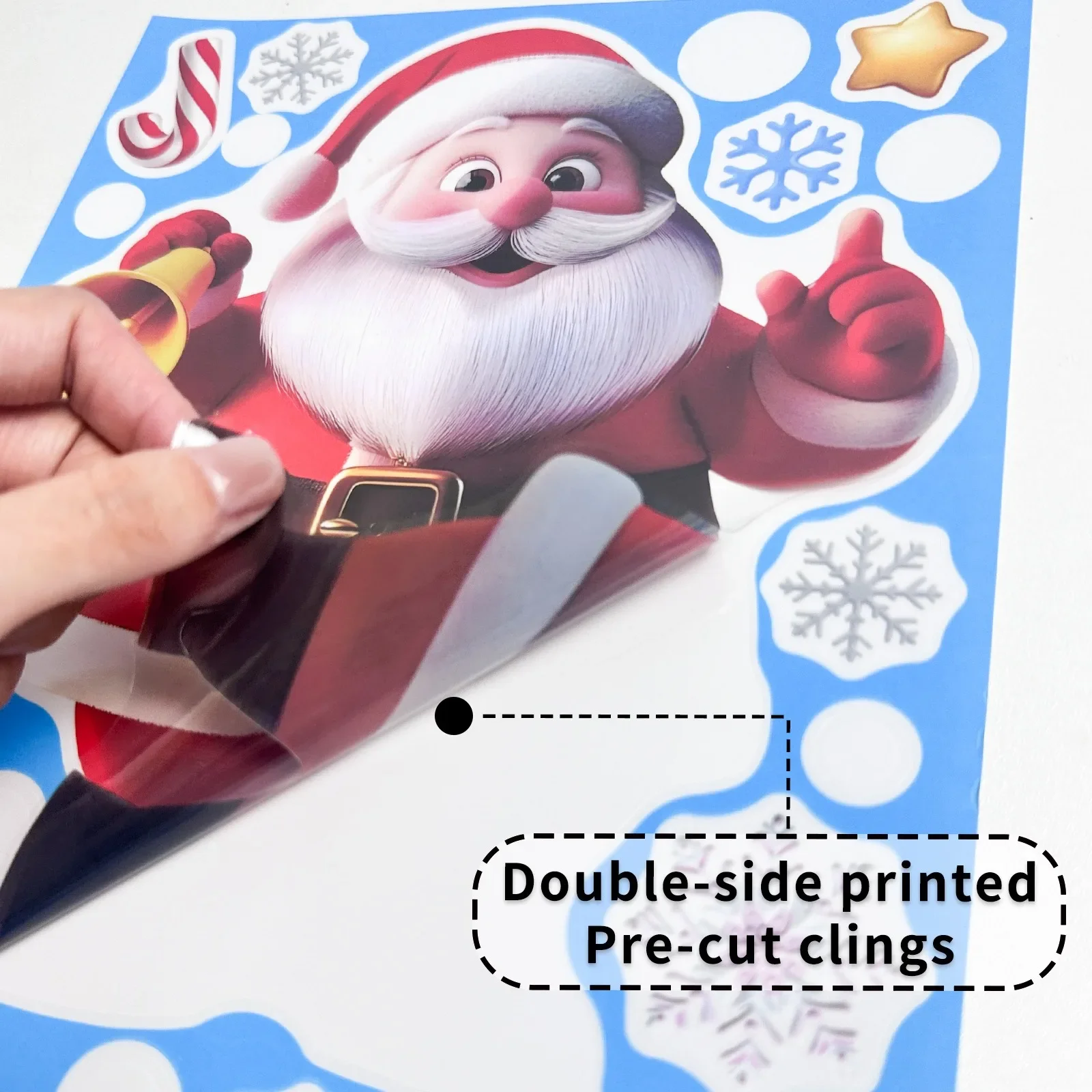 Christmas Window Stickers Ging - Snowflake Window Decal ulasan dan harga