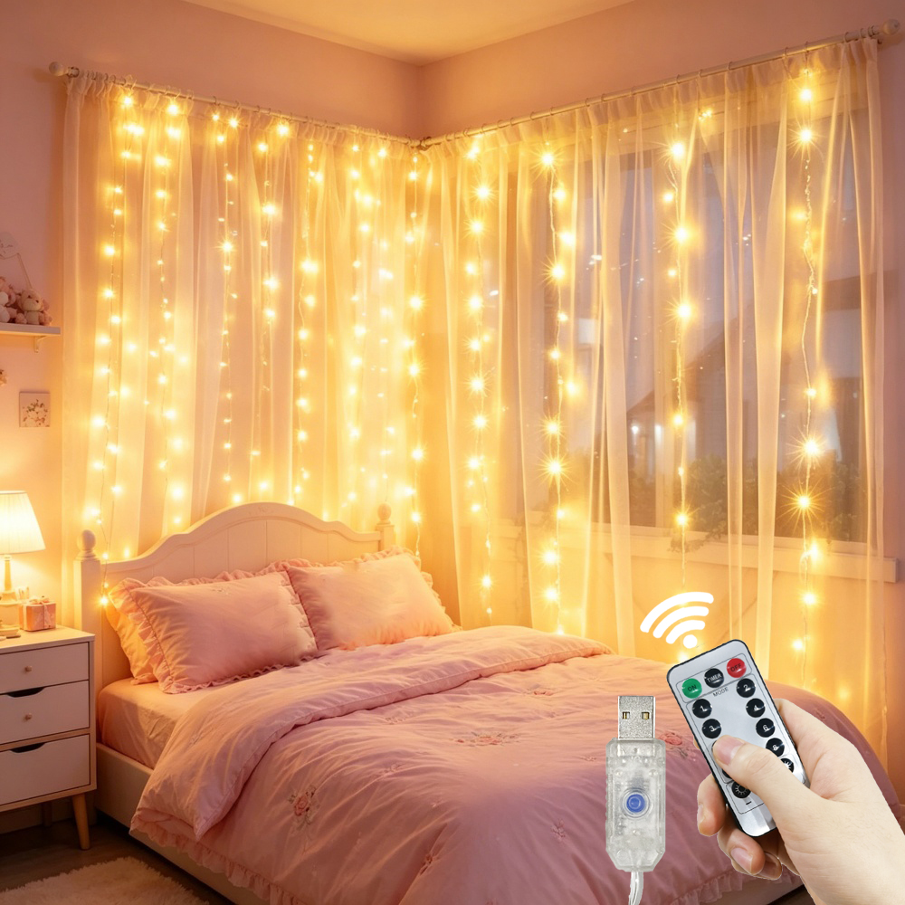 LED Curtain String Lights Garl - Led Fairy String Lights ulasan dan harga
