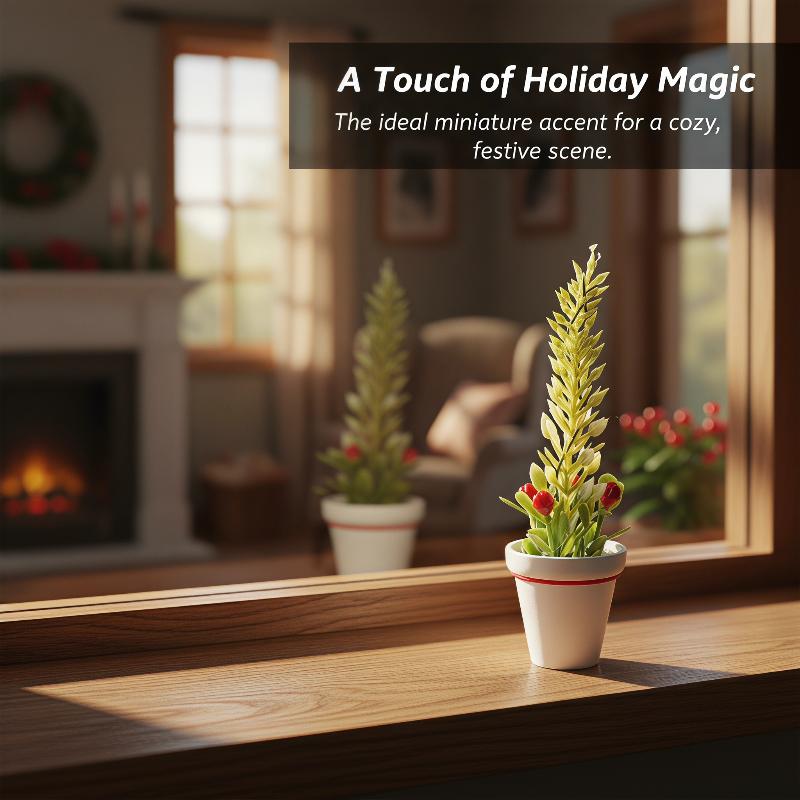 Mini Christmas Potted Tree Mod - Christmas Tree Artificial ulasan dan harga