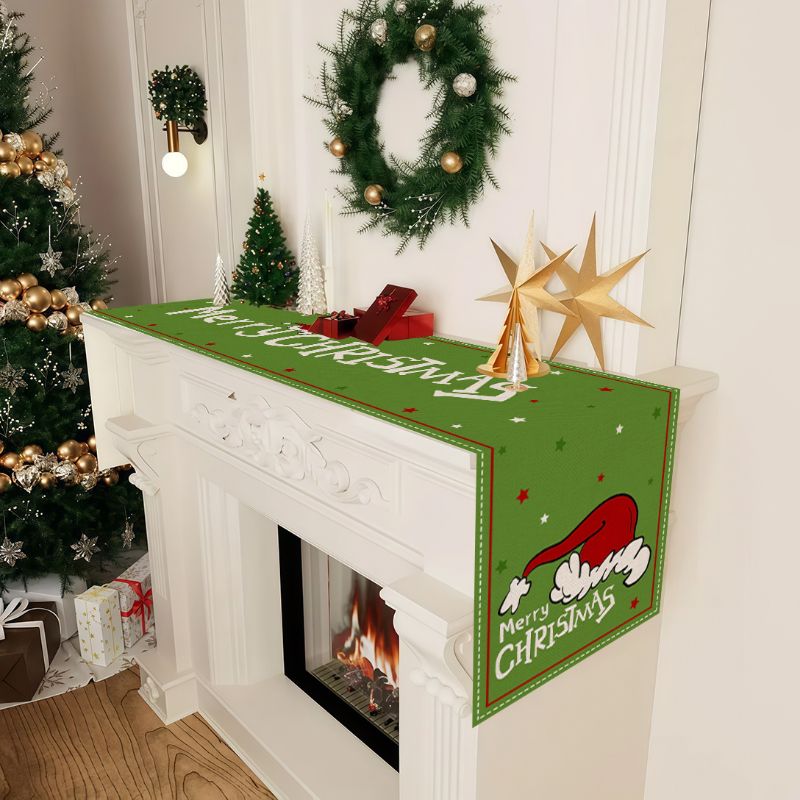 VIKAMA Cute Cartoon Christmas  - Christmas Table Runner ulasan dan harga