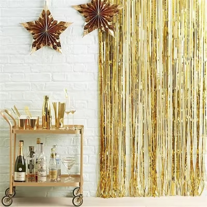 1/2/3Pack Glitter Party Backdr - Tinsel Garland Decoration ulasan dan harga