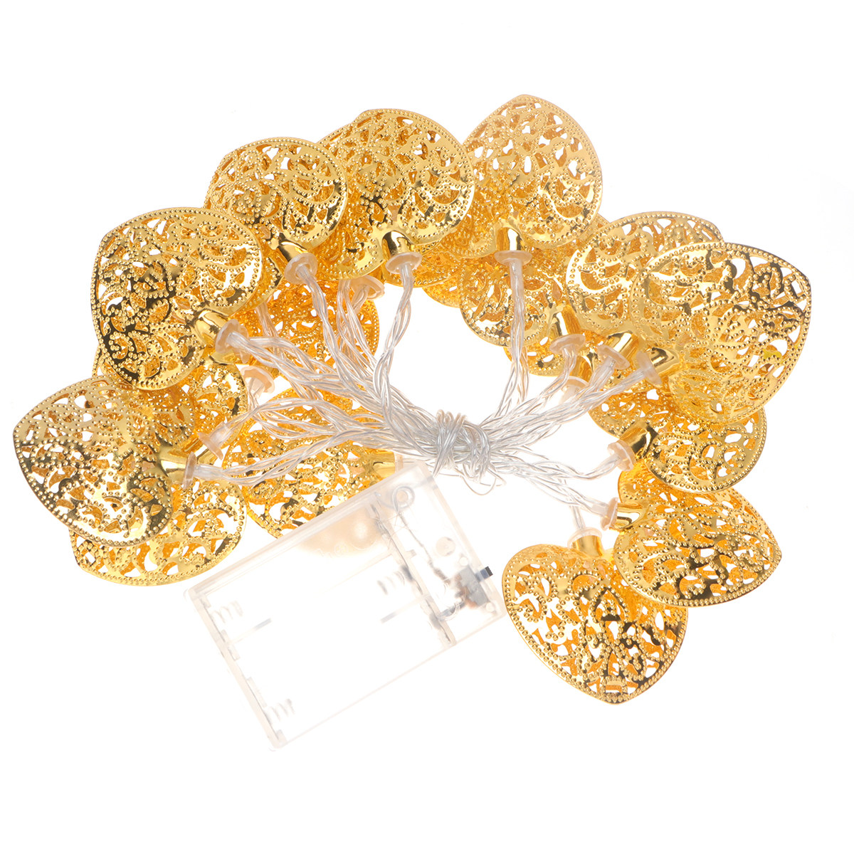 20Leds Heart String Lights Gol - Led Fairy String Lights ulasan dan harga