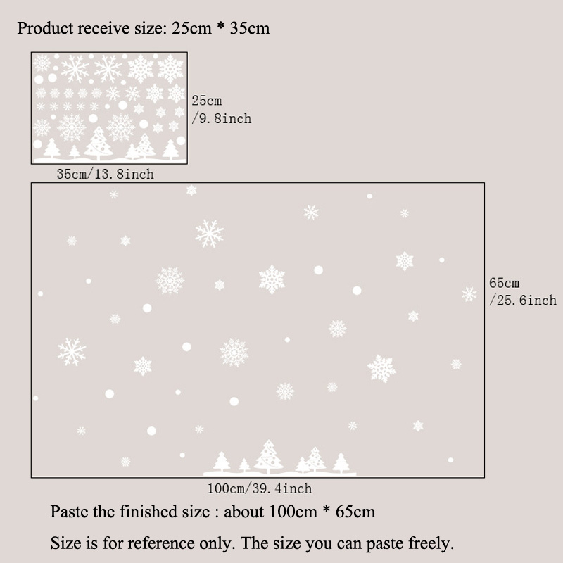 Snowflake Christmas Tree Elect - Snowflake Window Decal ulasan dan harga