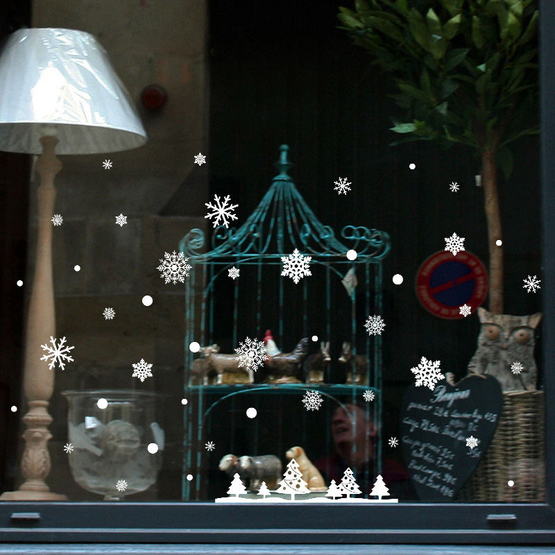 Snowflake Christmas Tree Elect - Snowflake Window Decal ulasan dan harga