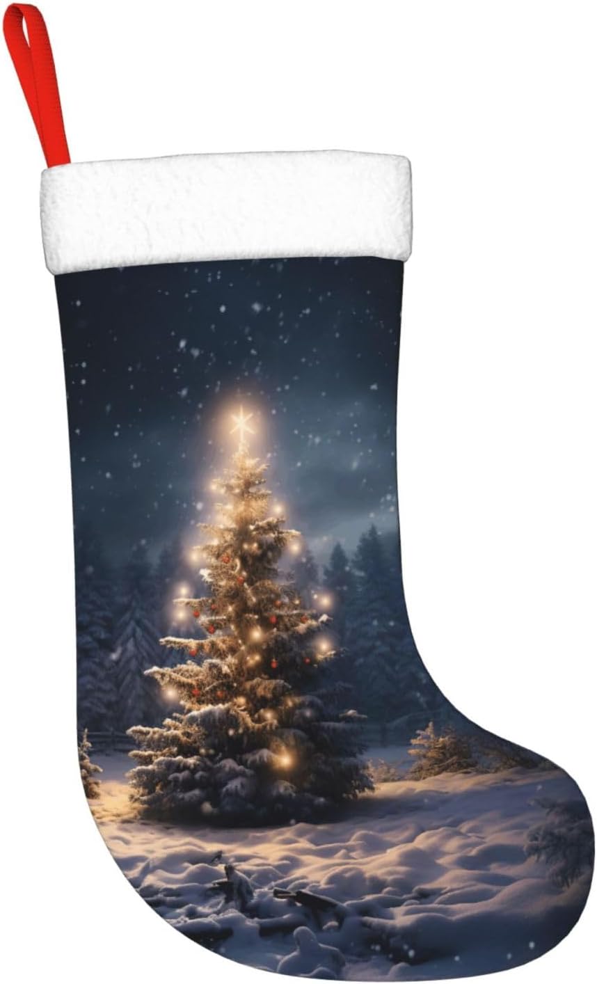 Christmas Tree Snow gift Stock - Christmas Stocking Hanging ulasan dan harga