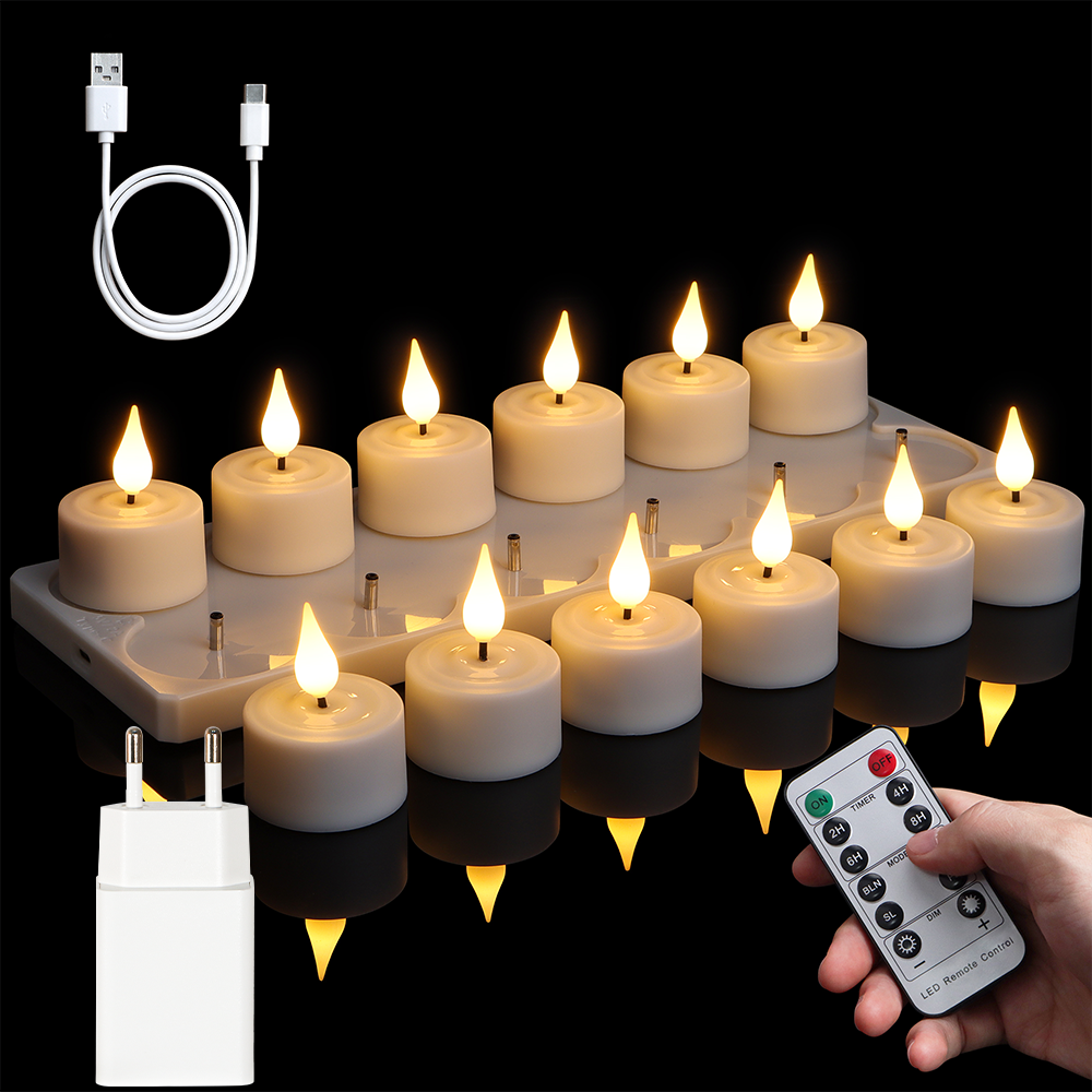 LED Candle Light Rechargeable  - Holiday Candle Set ulasan dan harga