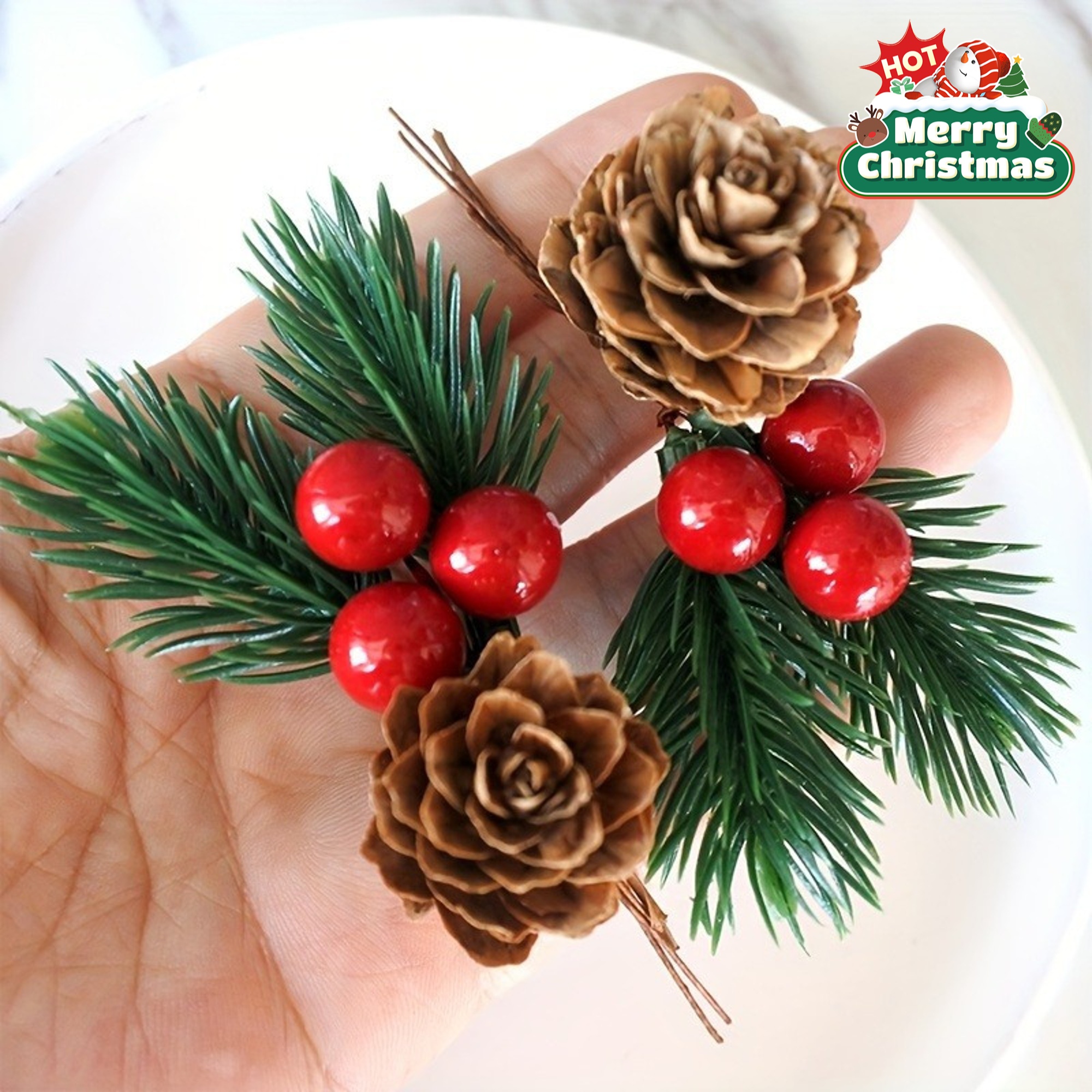 10pcs Set of Artificial Pine C - Christmas Tree Artificial ulasan dan harga