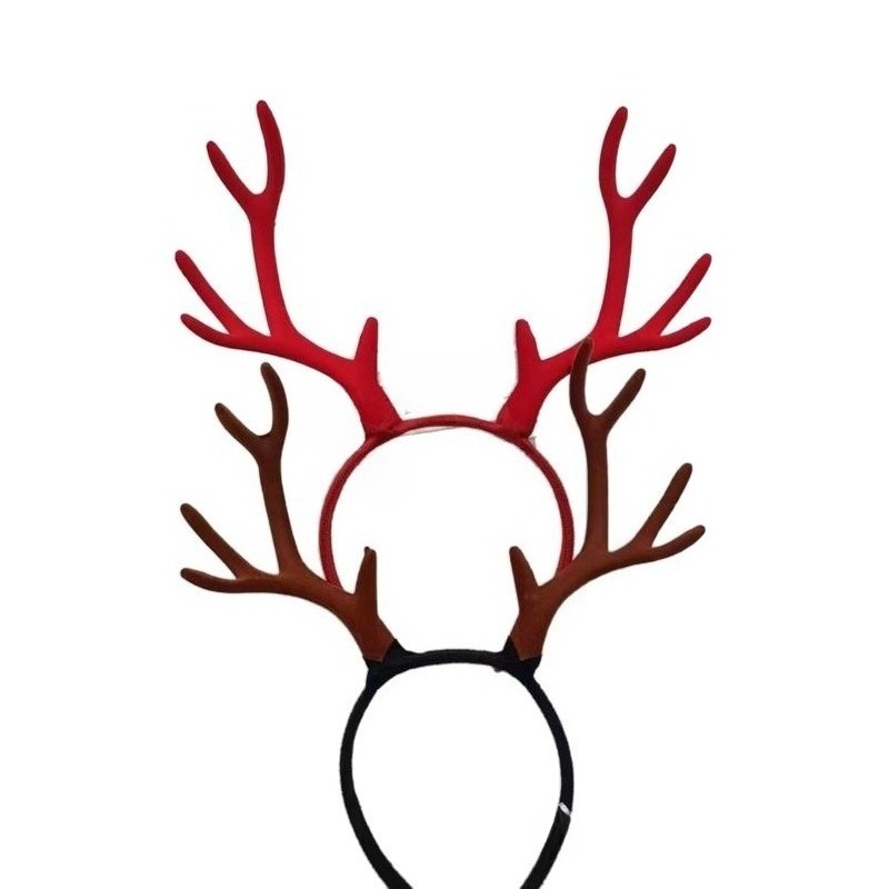 10pair 17cm Flocked Reindeer A - Reindeer Antlers Headband ulasan dan harga