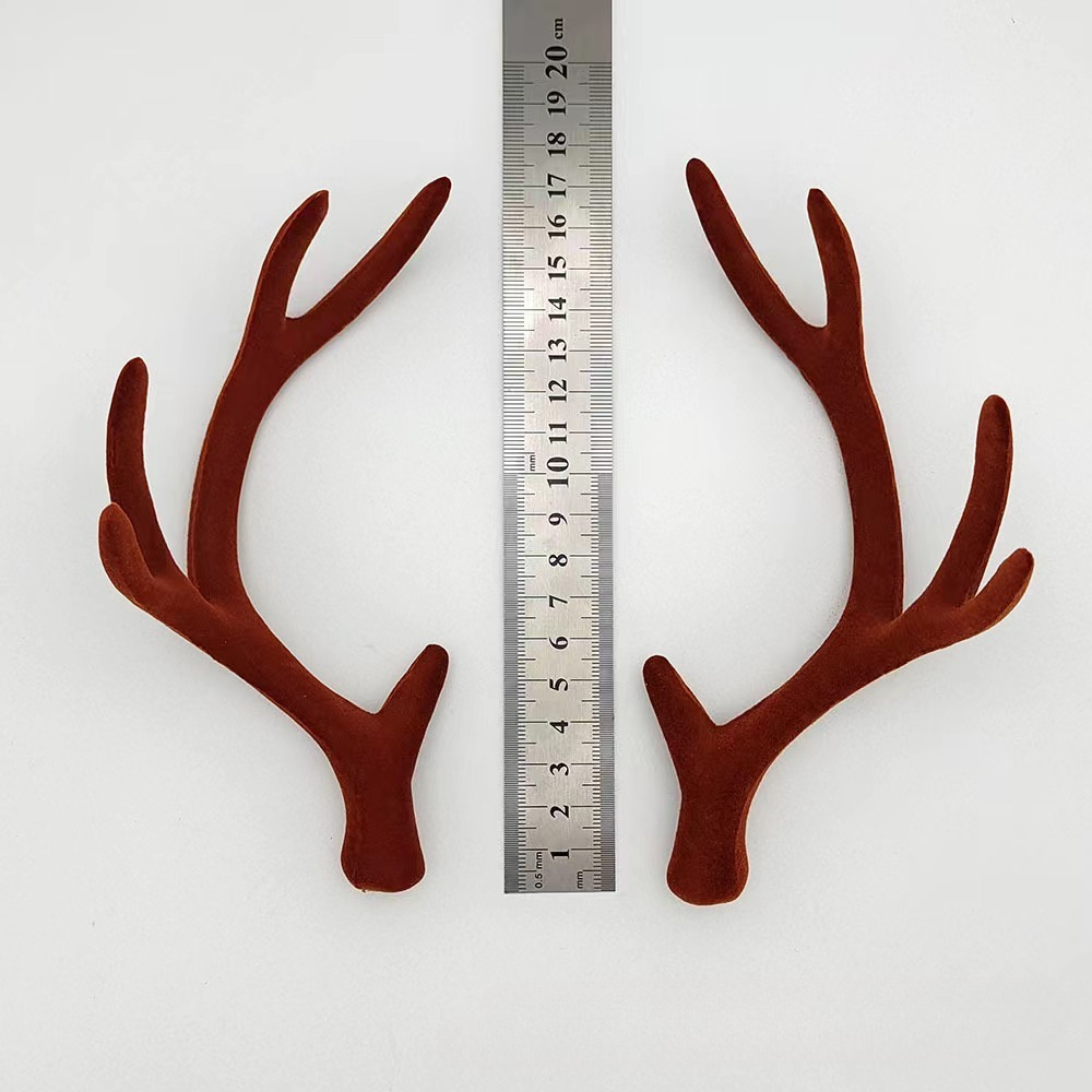 10pair 17cm Flocked Reindeer A - Reindeer Antlers Headband ulasan dan harga