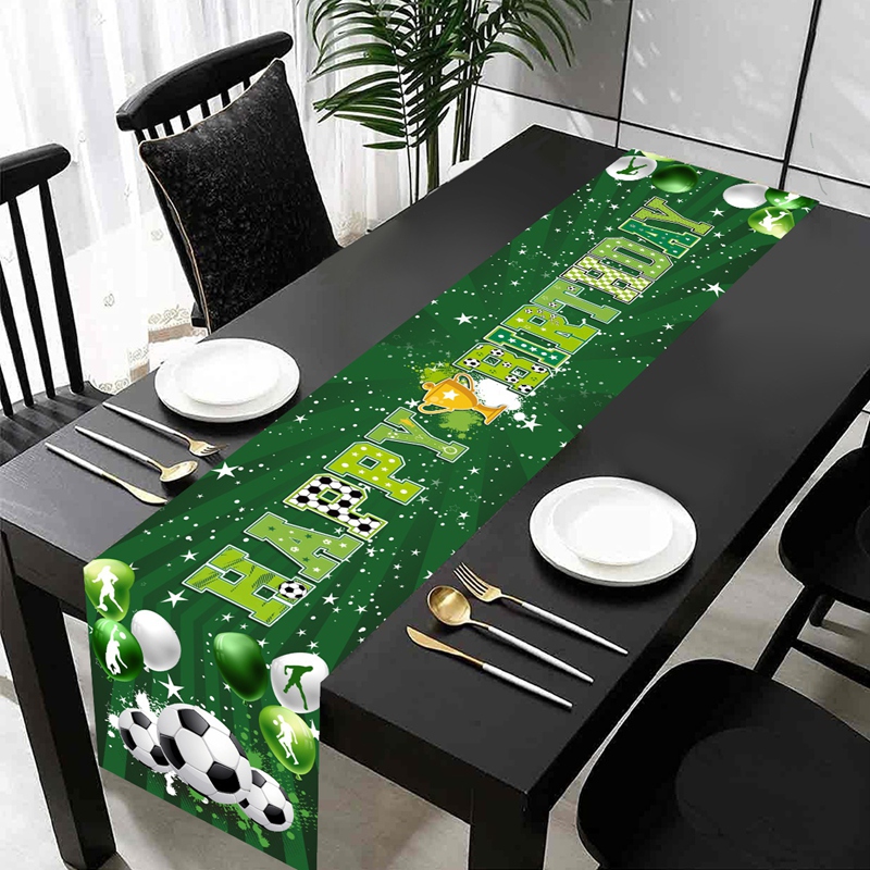 1pc Soccer/Football Party Tabl - Christmas Table Runner ulasan dan harga