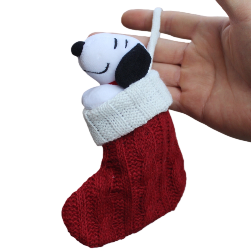 6piece 15CM Peanuts Christmas  - Christmas Stocking Hanging ulasan dan harga