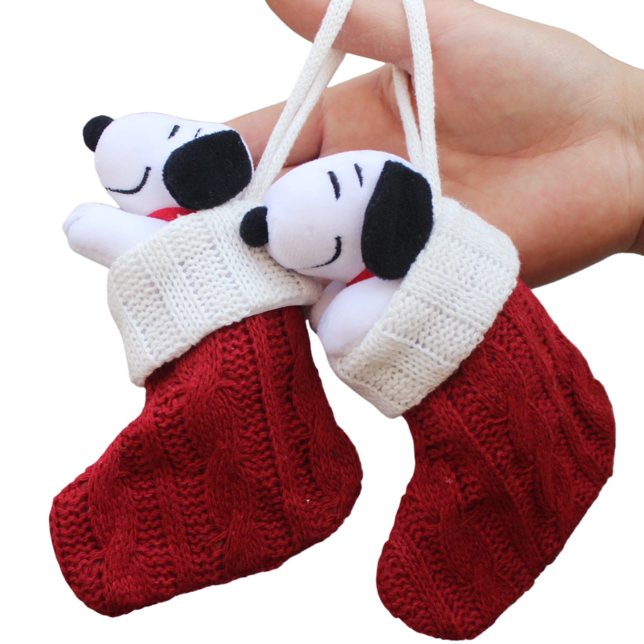 6piece 15CM Peanuts Christmas  - Christmas Stocking Hanging ulasan dan harga