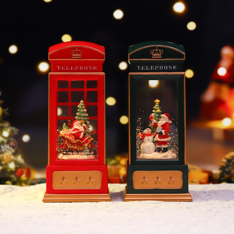 Christmas Phone Booth Night Li - Snow Globe Musical ulasan dan harga