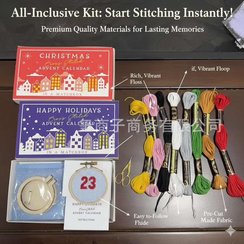 24 Days Countdown Cross Stitch - Advent Calendar Gift ulasan dan harga