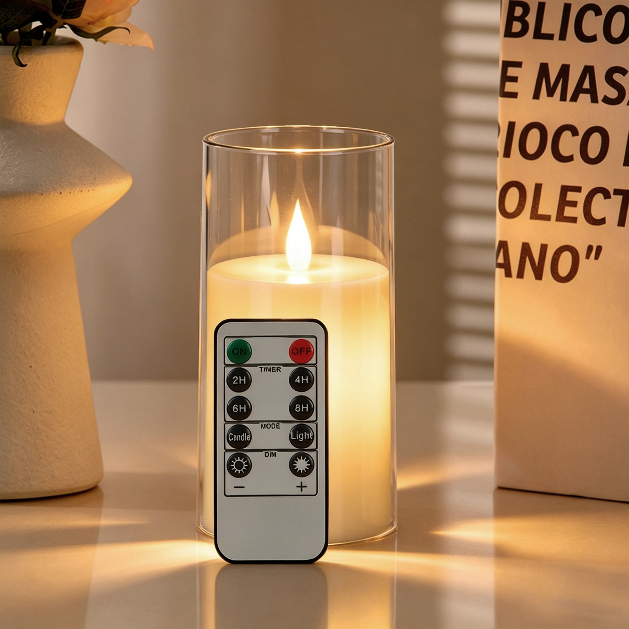 3-Piece LED Flame-Free Candle  - Holiday Candle Set ulasan dan harga