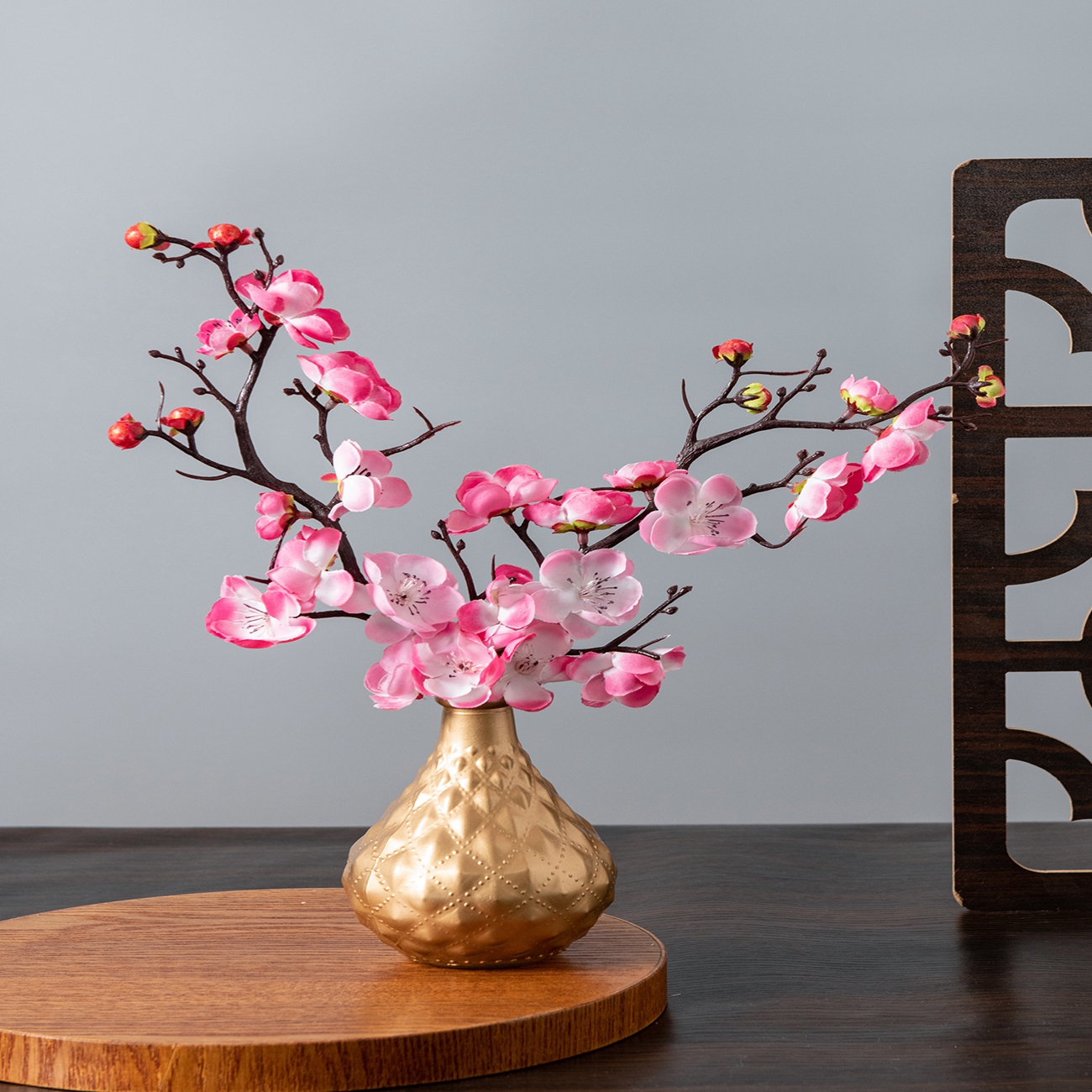 Artificial Flower Spring Plum  - Christmas Wreath Fake ulasan dan harga
