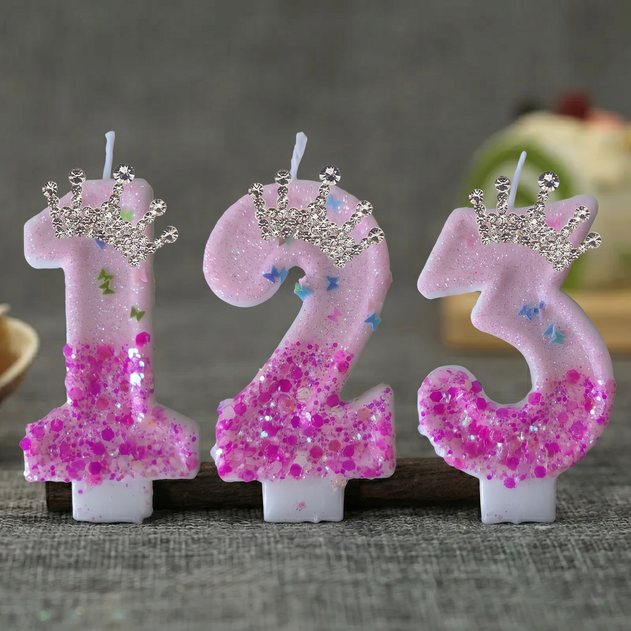 Pink Rose Red Sequins Dual Col - Holiday Candle Set ulasan dan harga