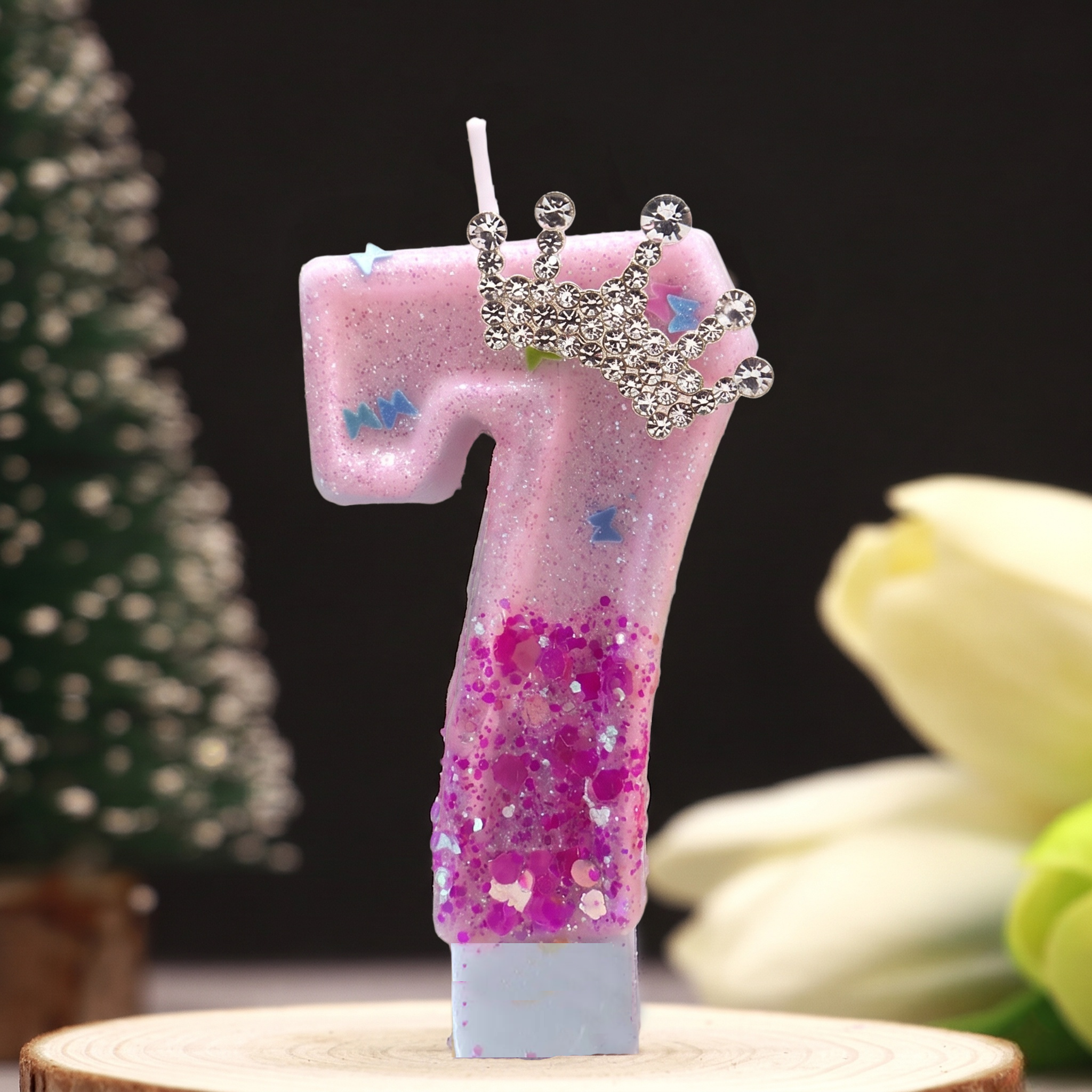 Pink Rose Red Sequins Dual Col - Holiday Candle Set ulasan dan harga