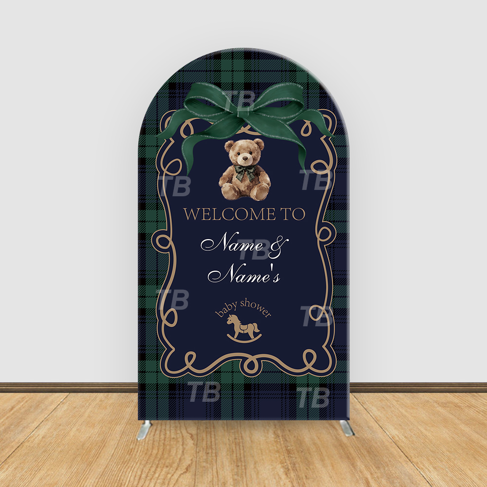 Teddy Bear Plaid Theme Arch Ba - Christmas Throw Blanket ulasan dan harga