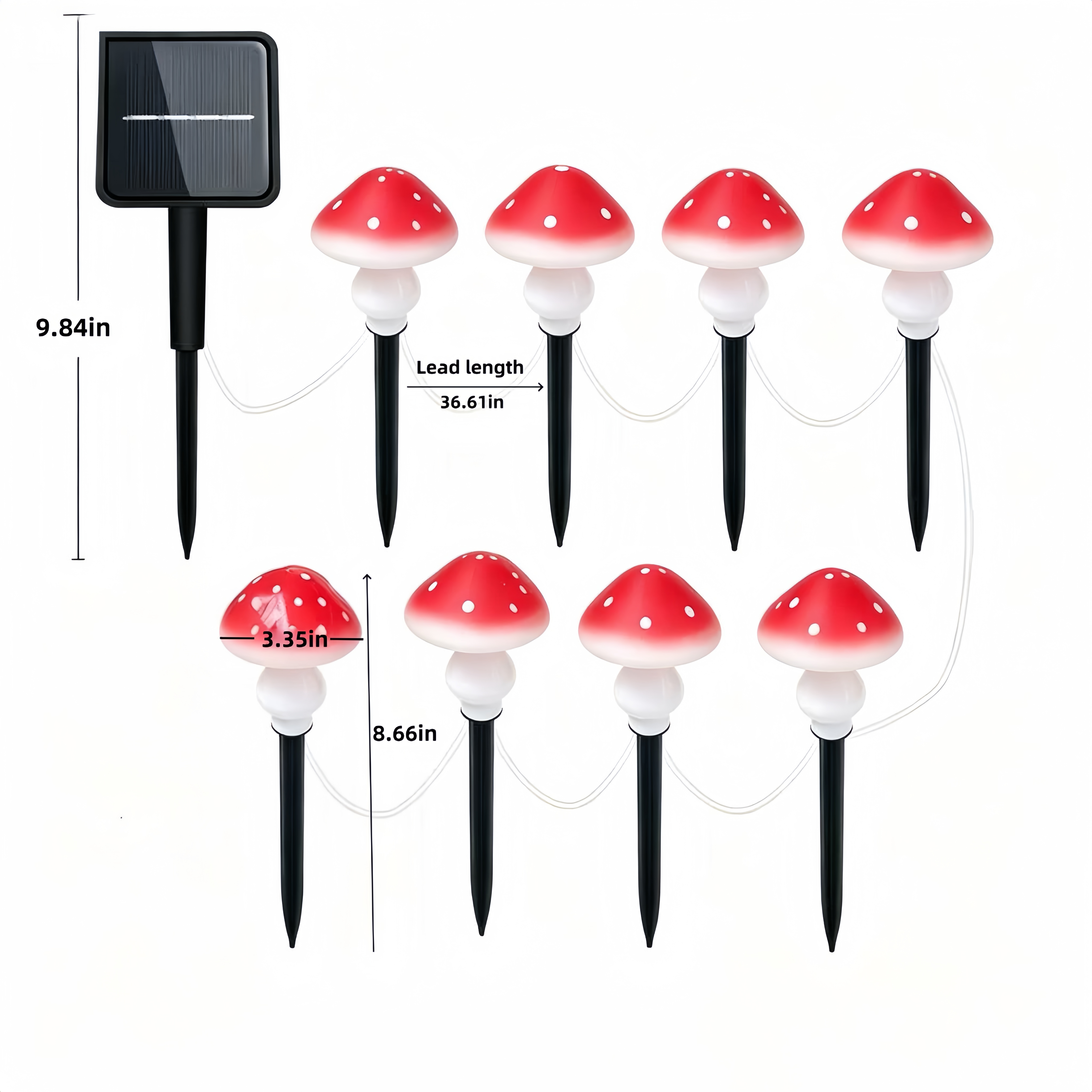 Solar Mushroom String Lights W - Christmas Lights Outdoor ulasan dan harga