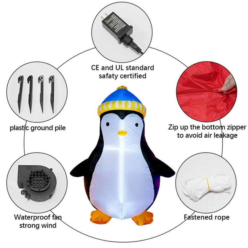 1.5M Christmas Penguin Inflata - Christmas Lights Outdoor ulasan dan harga