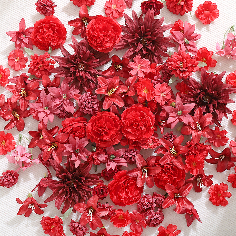 20Pcs Red Artificial Flowers H - Christmas Wreath Fake ulasan dan harga