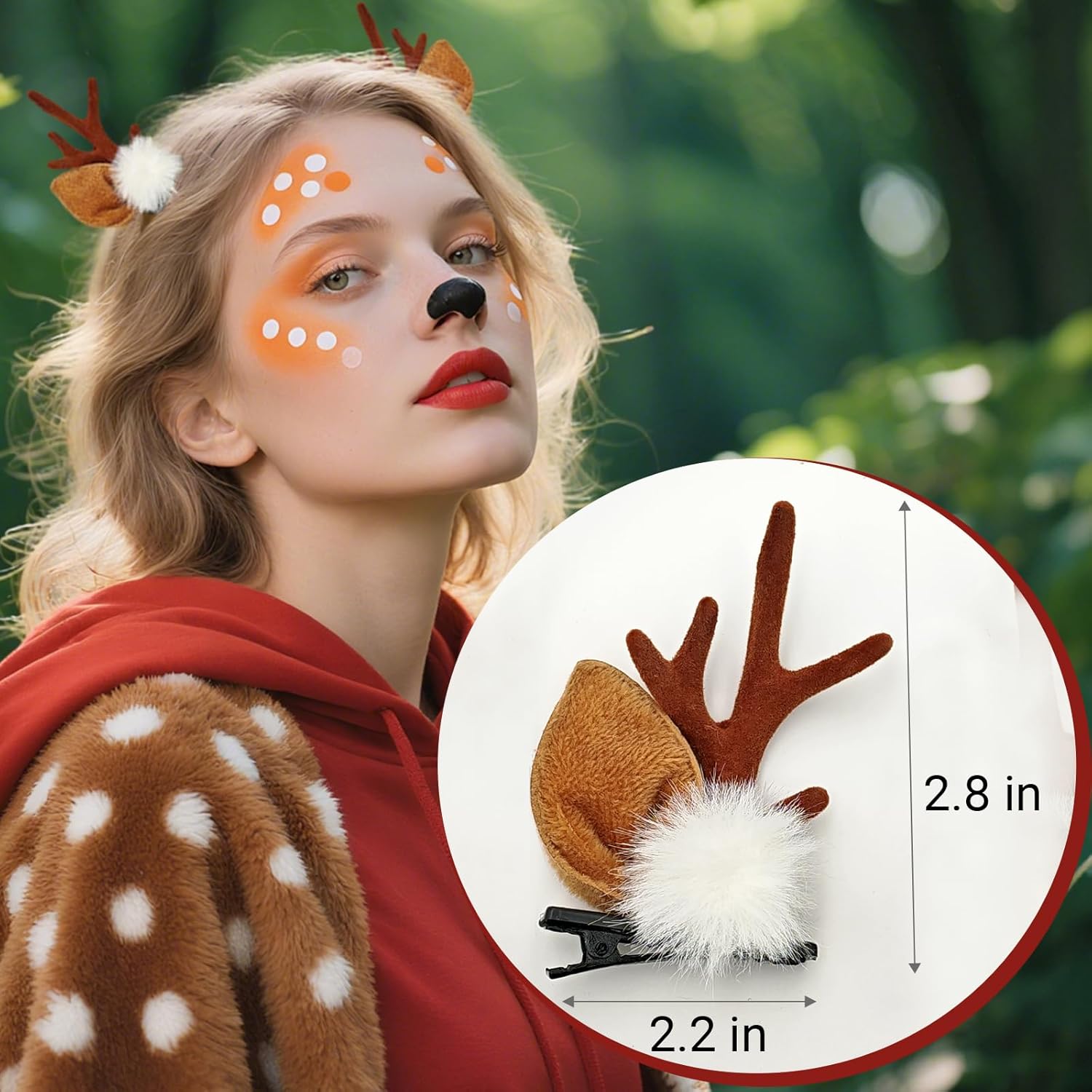 1/2Pairs Small Deer Ears Antle - Reindeer Antlers Headband ulasan dan harga