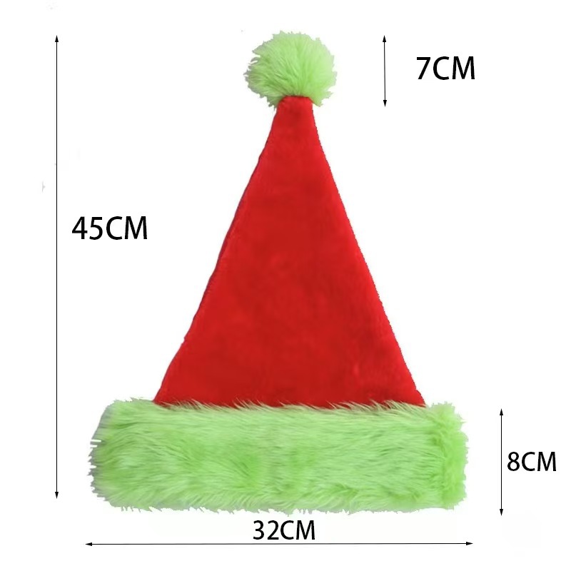 1 PCS/10 PCS Christmas Santa H - Santa Hat Plush ulasan dan harga